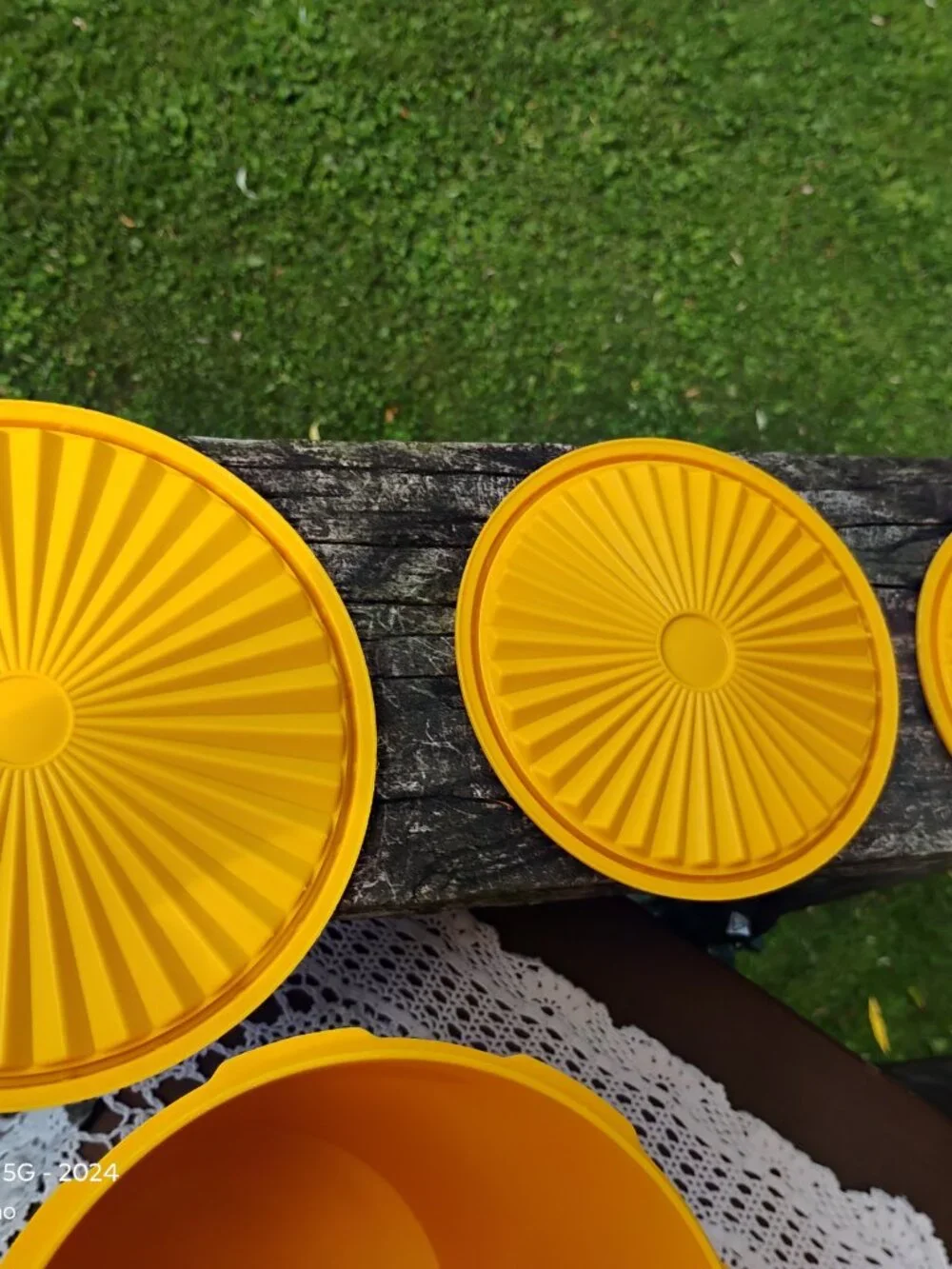 Servalier Canisters by Tupperware Set of 3 Golden Harvest Yellow vintage 1970s